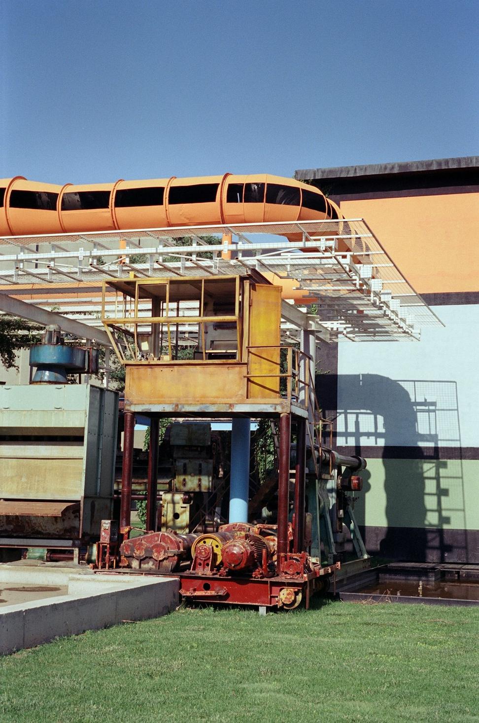 Main workshop bay with hydraulic lifts